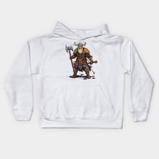 Viking Skeleton Warrior's Heavy Metal Saga Kids Hoodie